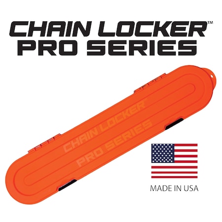 Pro Series Universal Chainsaw Chain Storage Case, Fits Longer Chains, Safety Orange